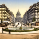 A photochrom image of Rue Soufflot, taken sometime between 1890 and 1900.
